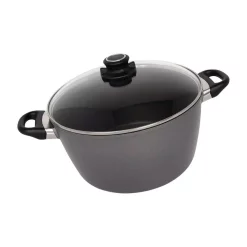 Budget 🛒 Swiss Diamond Swiss Titan 8.5 Qt. Titanium Nonstick Stock Pot In Gray With Glass Lid 🧨
