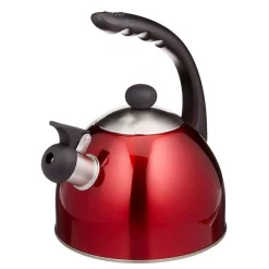 Outlet 😍 Creative Home Rhapsody 8.4-Cup Cranberry Stainless Steel Stovetop Tea Kettle With Whistle 🤩