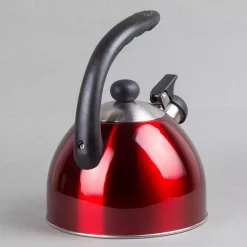 Outlet 😍 Creative Home Rhapsody 8.4-Cup Cranberry Stainless Steel Stovetop Tea Kettle With Whistle 🤩 -Cheap Cookware Shop unnamed file 581