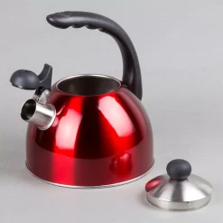 Outlet 😍 Creative Home Rhapsody 8.4-Cup Cranberry Stainless Steel Stovetop Tea Kettle With Whistle 🤩 -Cheap Cookware Shop unnamed file 582