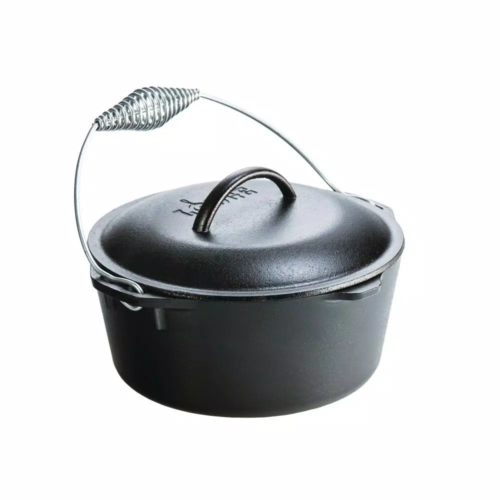 Discount 👏 Lodge 5 Qt. Cast Iron Dutch Oven With Lid And Spiral Bail Handle ⭐ 1 Discount 👏 Lodge 5 Qt. Cast Iron Dutch Oven With Lid And Spiral Bail Handle ⭐