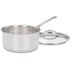 Best Sale 🔔 Cuisinart Chef’s Classic 3 Qt. Stainless Steel Sauce Pan With Glass Lid 😍