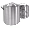Deals 🔔 Bayou Classic 80 Qt. Aluminum Stock Pot In Silver With Lid 👏