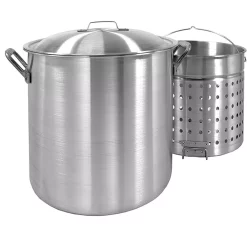 Deals 🔔 Bayou Classic 80 Qt. Aluminum Stock Pot In Silver With Lid 👏
