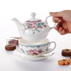 Wholesale ❤️ MALACASA Porcelain Tea For One Set Teapot 11 Ounce Tea Set 1 Piece Teacup And Saucer ⭐ -Cheap Cookware Shop unnamed file 630