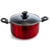 Best Pirce 😍 Oster Merrion 6 Qt. Round Aluminum Nonstick Dutch Oven In Red With Glass Lid 🎉