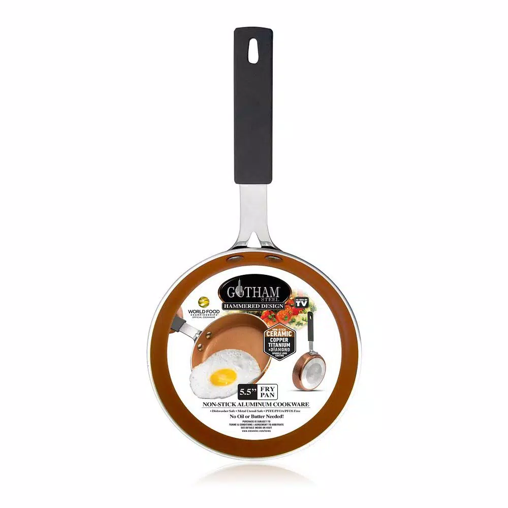 Cheap โญ Gotham Steel ๐จ Hammered Copper 5.5 Inch Non-Stick Ti-Ceramic Fry Pan ๐ 2 Cheap โญ Gotham Steel ๐จ Hammered Copper 5.5 Inch Non-Stick Ti-Ceramic Fry Pan ๐ - Image 2