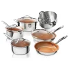 Flash Sale 🌟 Gotham Steel Stainless Steel 10-Piece Pro Chef Non-Stick Ti-Cerama Premium Cookware Set With Lids 🤩
