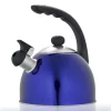 New 💯 Creative Home Rhapsody 2.1 Qt. (8.4 Cup) Stainless Steel Whistling Tea Kettle With Metallic Blue Powder 🧥 Coating 😉