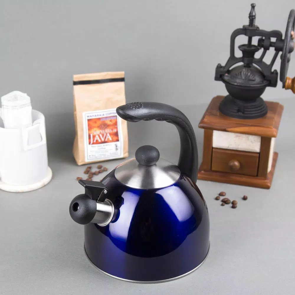 New π― Creative Home Rhapsody 2.1 Qt. (8.4 Cup) Stainless Steel Whistling Tea Kettle With Metallic Blue Powder π§₯ Coating π 5 New π― Creative Home Rhapsody 2.1 Qt. (8.4 Cup) Stainless Steel Whistling Tea Kettle With Metallic Blue Powder π§₯ Coating π - Image 5