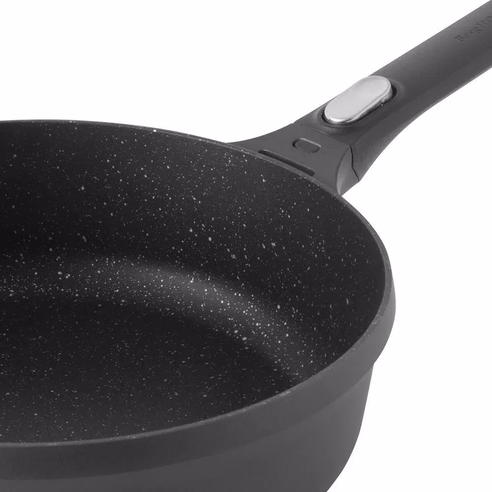 Best Sale 😉 BergHOFF GEM 4.6 Qt. Cast Aluminum Nonstick Saute Pan In Black With Glass Lid ⭐ 3 Best Sale 😉 BergHOFF GEM 4.6 Qt. Cast Aluminum Nonstick Saute Pan In Black With Glass Lid ⭐ - Image 3