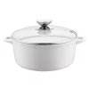 New 👏 Berndes Vario Click Pearl 1.25 Qt. Round Cast Aluminum Ceramic Nonstick Dutch Oven In White With Glass Lid ⌛