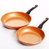 Outlet ⌛ Gibson Home Hummington 2-Piece Aluminum Ceramic Nonstick Frying Pan Set In Metallic Copper 🛒