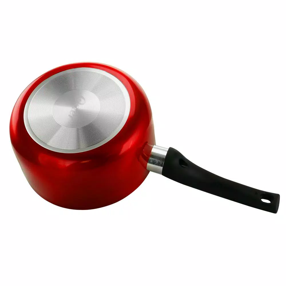 Discount 🎉 Oster Merrion 2.5 Qt. Aluminum Nonstick Sauce Pan In Red With Glass Lid 🌟 2 Discount 🎉 Oster Merrion 2.5 Qt. Aluminum Nonstick Sauce Pan In Red With Glass Lid 🌟 - Image 2