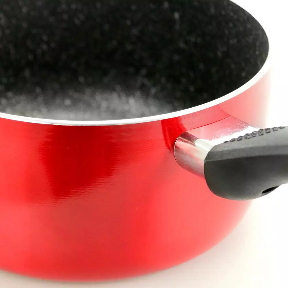 Discount 🎉 Oster Merrion 2.5 Qt. Aluminum Nonstick Sauce Pan In Red With Glass Lid 🌟 3 Discount 🎉 Oster Merrion 2.5 Qt. Aluminum Nonstick Sauce Pan In Red With Glass Lid 🌟 - Image 3