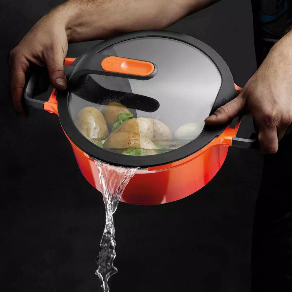 New ๐ BergHOFF GEM Stay Cool 1.6 Qt. Cast Aluminum Nonstick Sauce Pan In Orange With Glass Lid ๐คฉ 5 New ๐ BergHOFF GEM Stay Cool 1.6 Qt. Cast Aluminum Nonstick Sauce Pan In Orange With Glass Lid ๐คฉ - Image 5