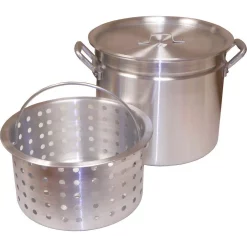 Hot Sale 🎁 King Kooker 32 Qt. Aluminum Stock Pot In Silver With Lid 😉