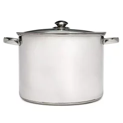 Wholesale ⭐ Ecolution Pure Intentions 16 Qt. Stainless Steel Stock Pot In Polished Stainless Steel With Glass Lid 💯