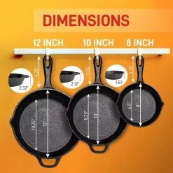 Best reviews of ⭐ NutriChef 6-Piece Cast Iron Nonstick Skillet Set In Black 🌟 -Cheap Cookware Shop unnamed file 850