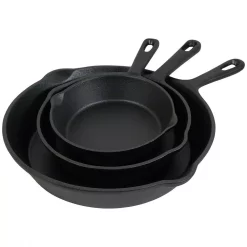 Deals ๐ฏ Sunnydaze Decor Cast Iron 3-Piece Cast Iron Skillet Set In Black ๐