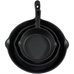 Deals 💯 Sunnydaze Decor Cast Iron 3-Piece Cast Iron Skillet Set In Black 👍 -Cheap Cookware Shop unnamed file 875