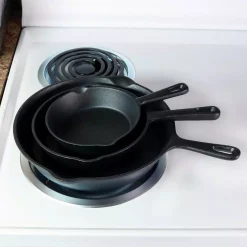 Deals 💯 Sunnydaze Decor Cast Iron 3-Piece Cast Iron Skillet Set In Black 👍 -Cheap Cookware Shop unnamed file 876