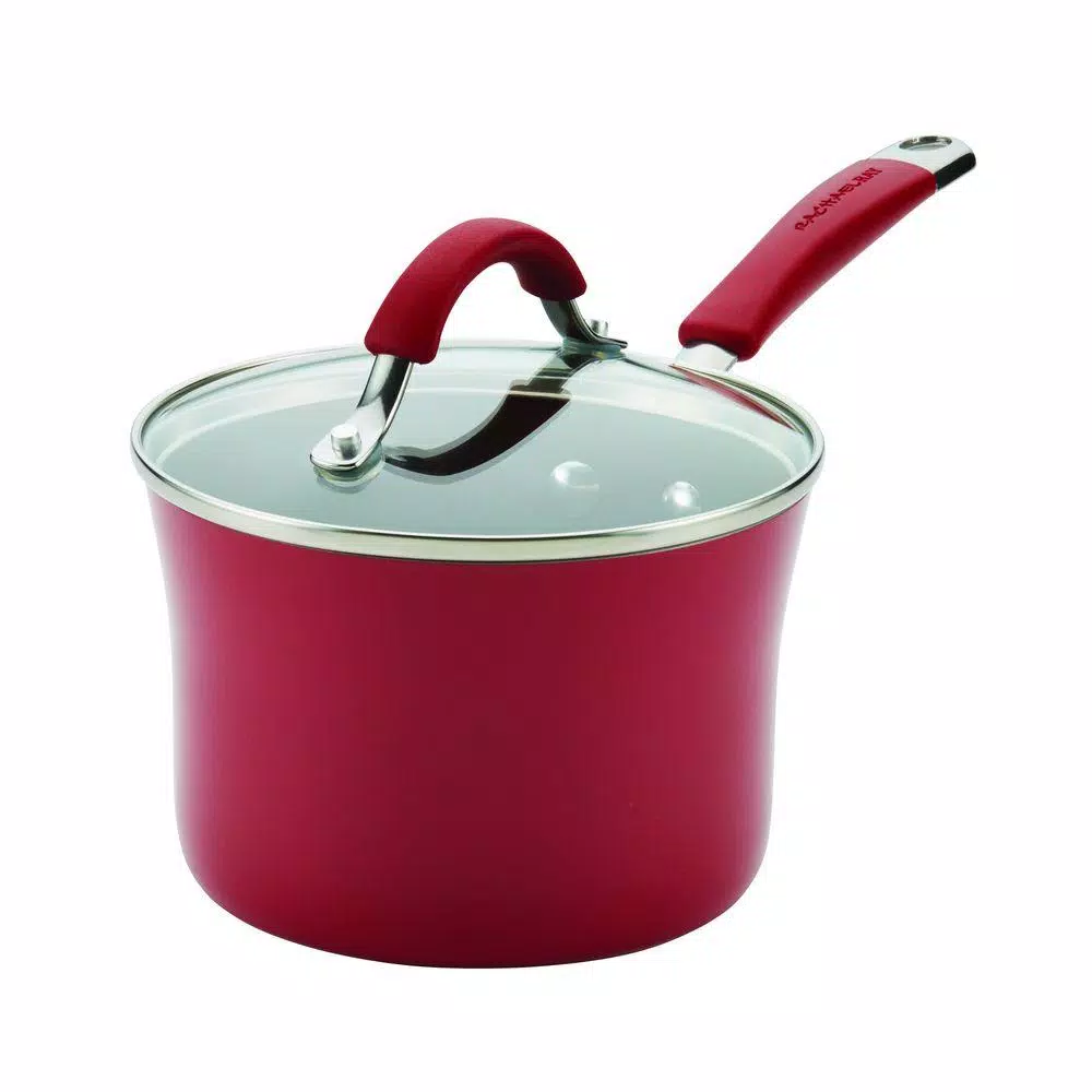 Best Pirce π€© Rachael Ray Cucina 2 Qt. Aluminum Nonstick Sauce Pan In Cranberry Red With Glass Lid π₯ 1 Best Pirce π€© Rachael Ray Cucina 2 Qt. Aluminum Nonstick Sauce Pan In Cranberry Red With Glass Lid π₯