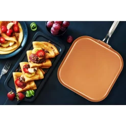 Discount 🌟 MasterPan Original Copper Pan 11 In. Aluminum Nonstick Griddle In Copper 🌟 -Cheap Cookware Shop unnamed file 911