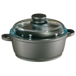 Deals 😍 Berndes Tradition 4.5 Qt. Round Cast Aluminum Nonstick Dutch Oven In Gray With Glass Lid 🥰