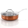Outlet ✨ Oster Carabello 3.5 Qt. Stainless Steel Nonstick Saute Pan In Copper With Glass Lid 🤩