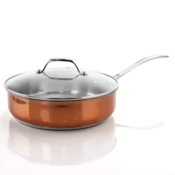 Outlet β¨ Oster Carabello 3.5 Qt. Stainless Steel Nonstick Saute Pan In Copper With Glass Lid π€©