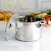 Promo 👍 Ecolution Pure Intentions 12 Qt. Stainless Steel Stock Pot In Polished Stainless Steel With Glass Lid 🌟