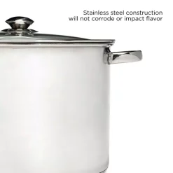 Promo 👍 Ecolution Pure Intentions 12 Qt. Stainless Steel Stock Pot In Polished Stainless Steel With Glass Lid 🌟 -Cheap Cookware Shop unnamed file 992