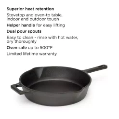 Budget 💯 Ecolution Farmhouse 9.5 In. Cast Iron Frying Pan In Black 🔥 -Cheap Cookware Shop unnamed file 996